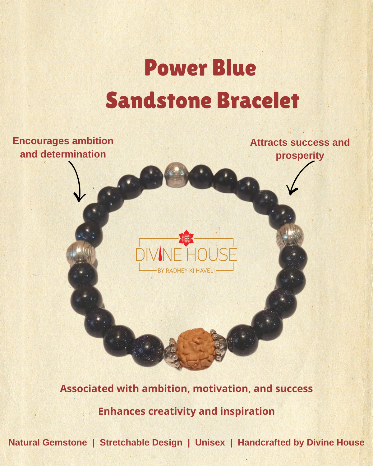 Confidence & Positivity – Blue Sandstone Bracelet