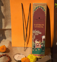 Divine House Saffron Sandal Hand Rolled Incense Sticks