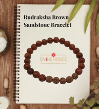 Stability & Grounding – Rudraksha Brown Sandstone Bracelet