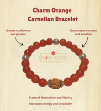 Motivation & Vitality – Charm Orange Carnelian Bracelet