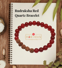 Energy & Confidence – Rudraksha Red Quartz Bracelet
