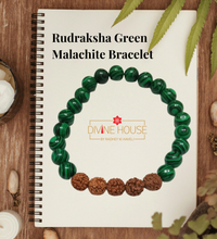 Growth & Protection – Rudraksha Green Malachite Bracelet