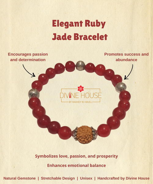 Elegant Ruby Jade Bracelet