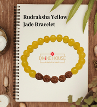 Wealth & Prosperity – Rudraksha Yellow Jade Bracelet