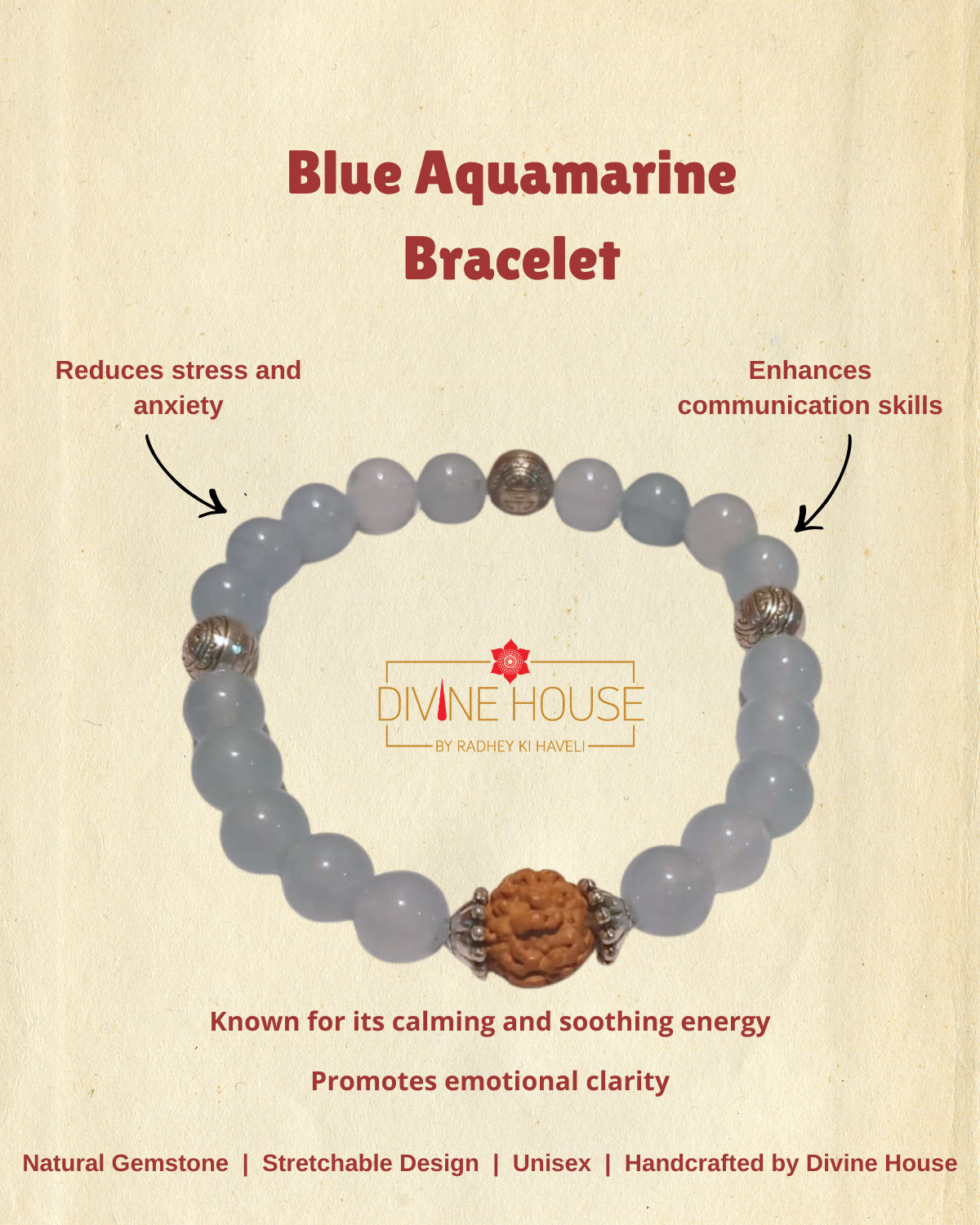 Calm & Communication – Blue Aquamarine Bracelet