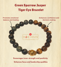 Green Sparrow Jasper & Tiger Eye Bracelet