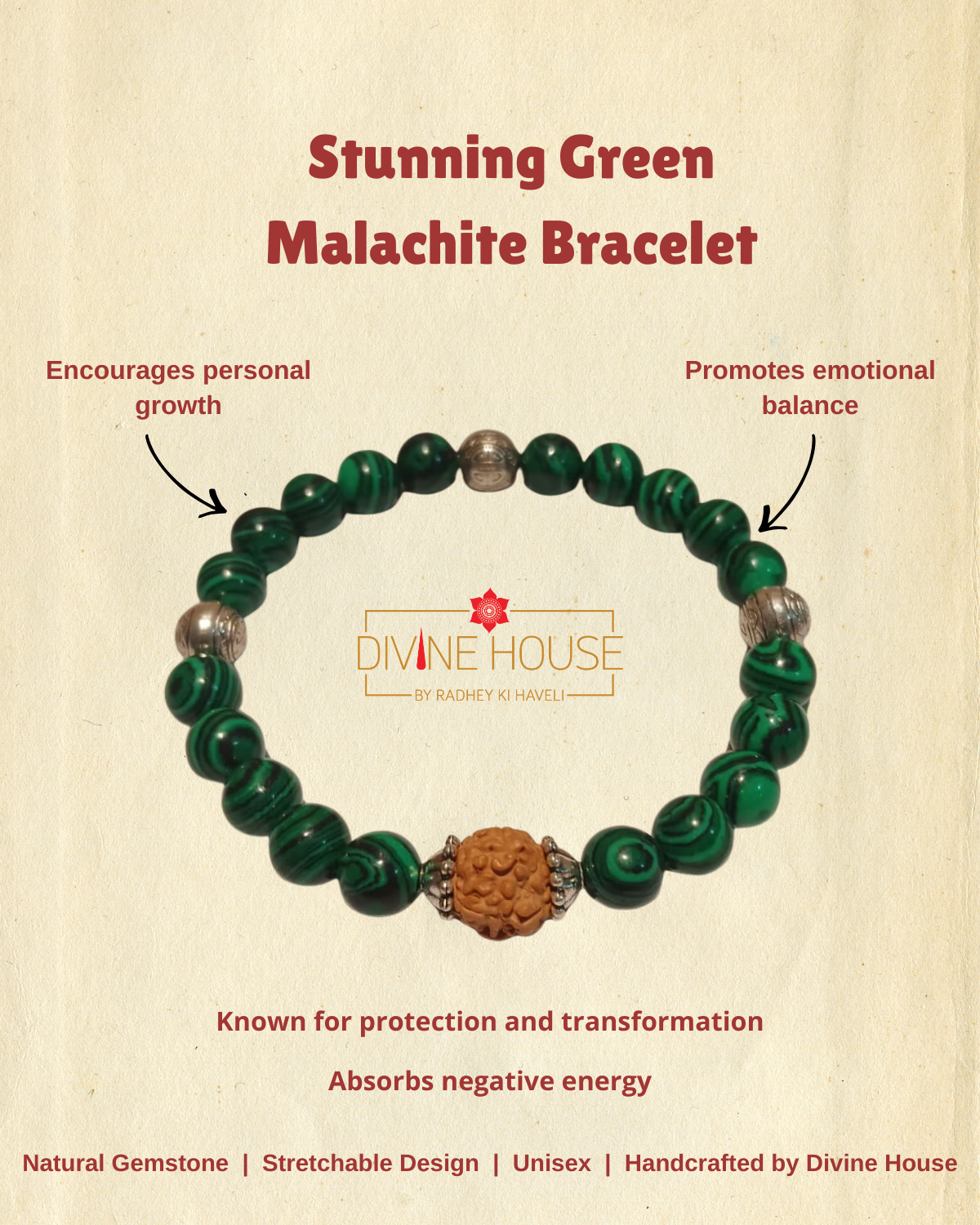 Protection & Transformation – Green Malachite Bracelet