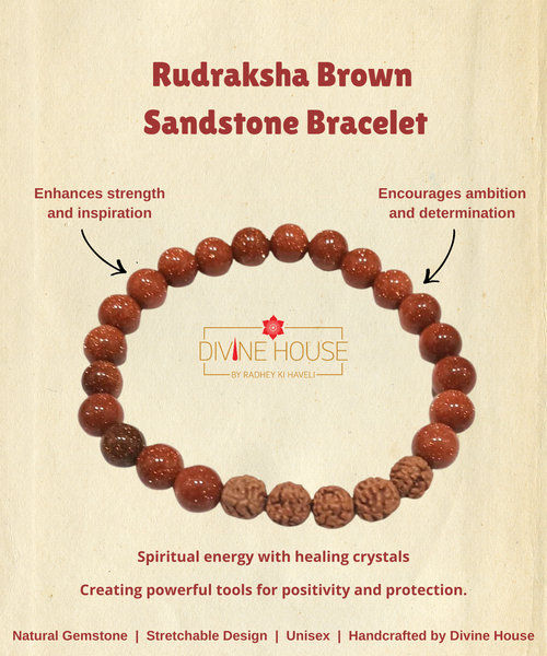 Rudraksha Brown Sandstone Bracelet
