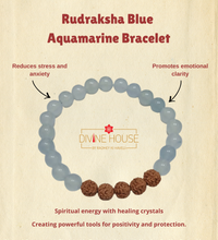 Peace & Serenity – Rudraksha Blue Aquamarine Bracelet