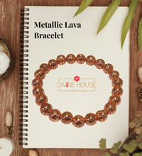 Energy & Stability – Metallic Lava Bracelet