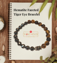 Strength & Grounding – Hematite Faceted Tiger Eye Bracelet