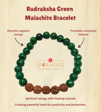 Growth & Protection – Rudraksha Green Malachite Bracelet