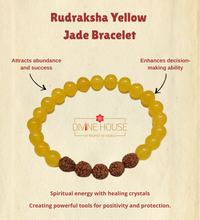Wealth & Prosperity – Rudraksha Yellow Jade Bracelet