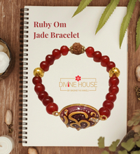 Passion & Prosperity - Ruby Om Jade Bracelet
