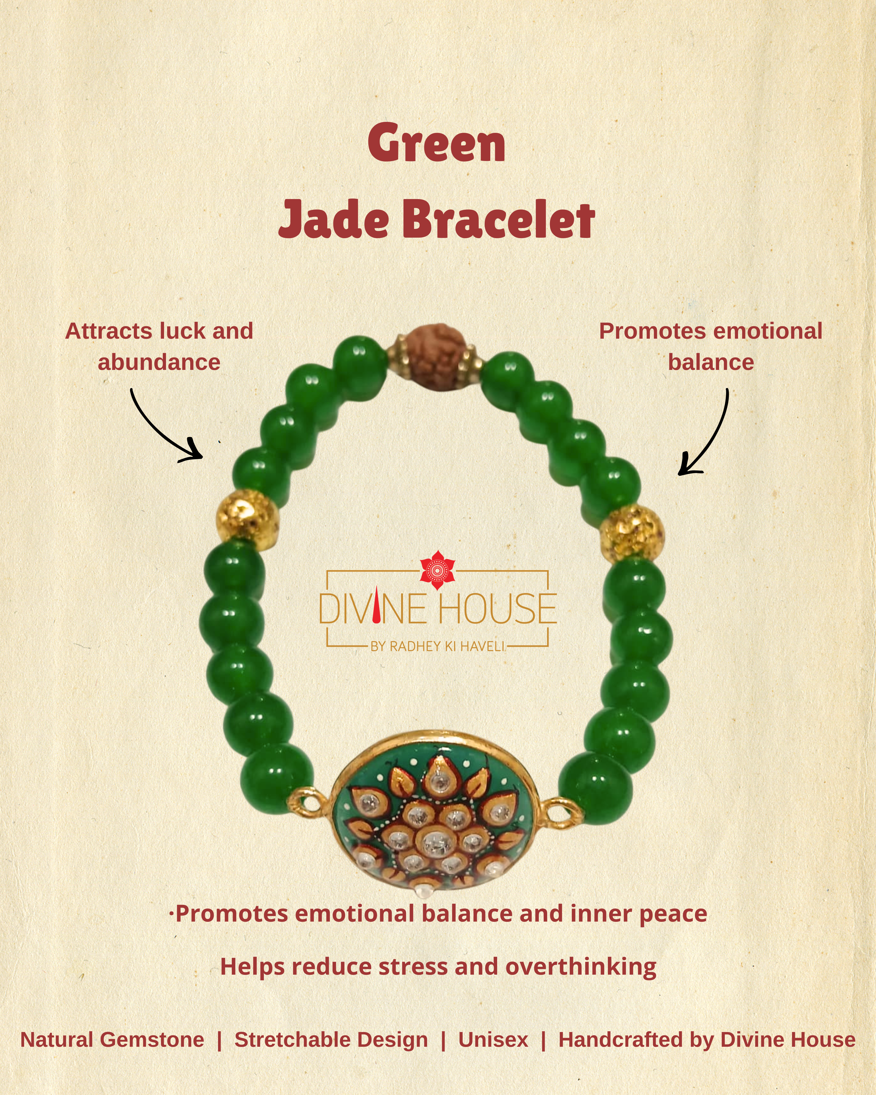 Wealth & Harmony – Green Jade Bracelet