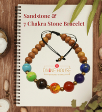 Balance & Energy Alignment – Sandstone & 7 Chakra Bracelet