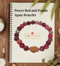 Balance & Harmony – Red & Purple Agate Bracelet