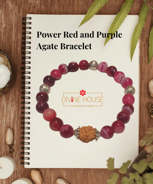 Power Red & Purple Agate Bracelet