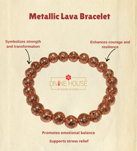 Energy & Stability – Metallic Lava Bracelet