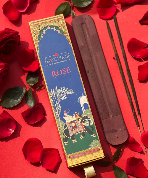 Divine House Rose Hand Rolled Incense Sticks