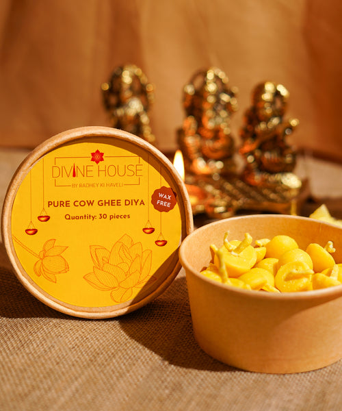 Divine House Pure Cow Ghee Diyas Pooja Samagri