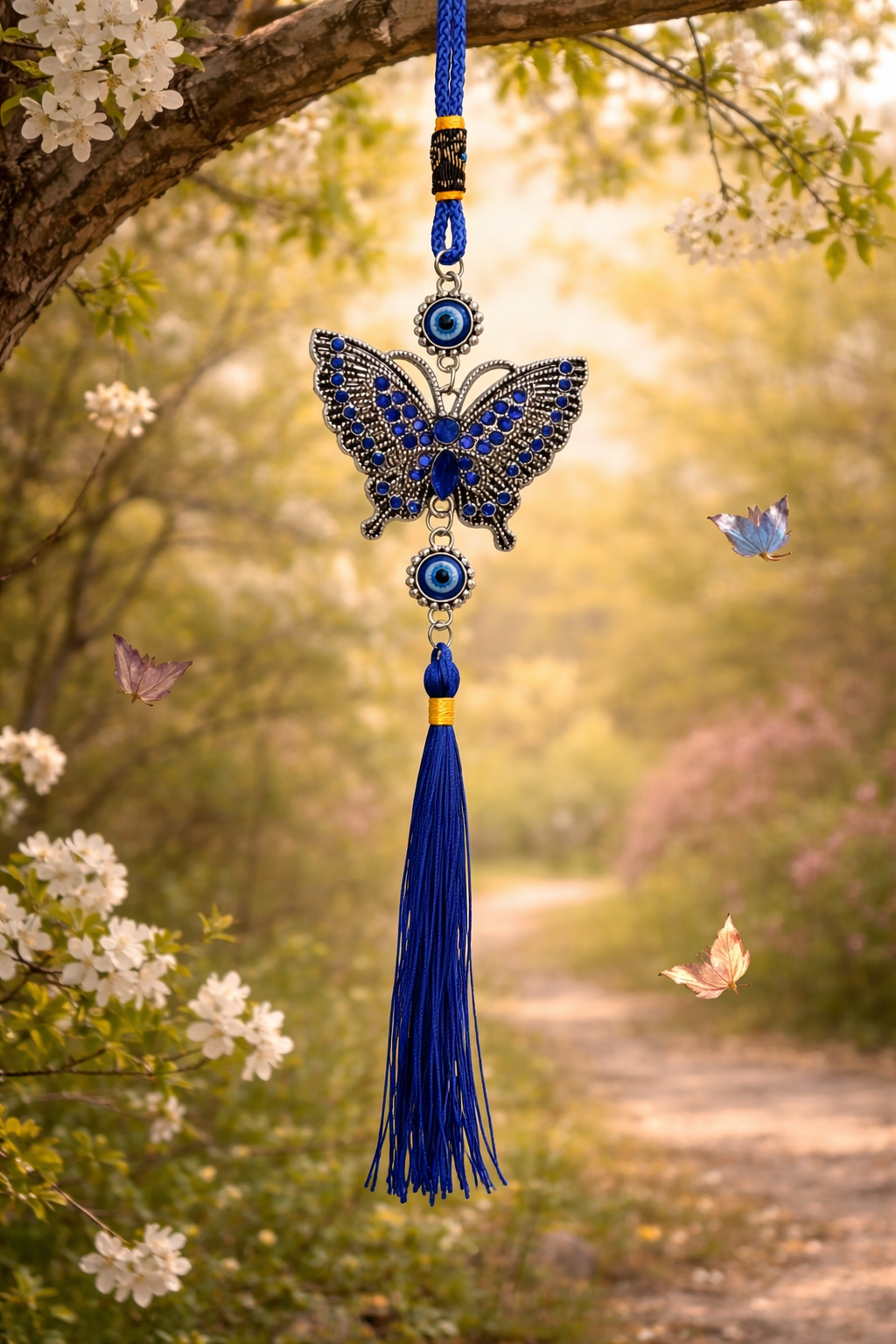 Silver Buttery Charm Hanging