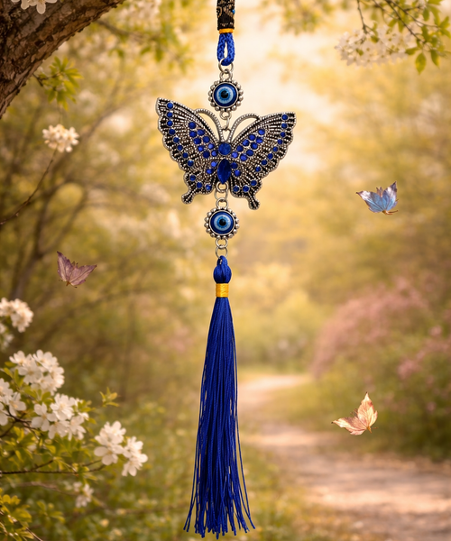 Silver Buttery Charm Hanging