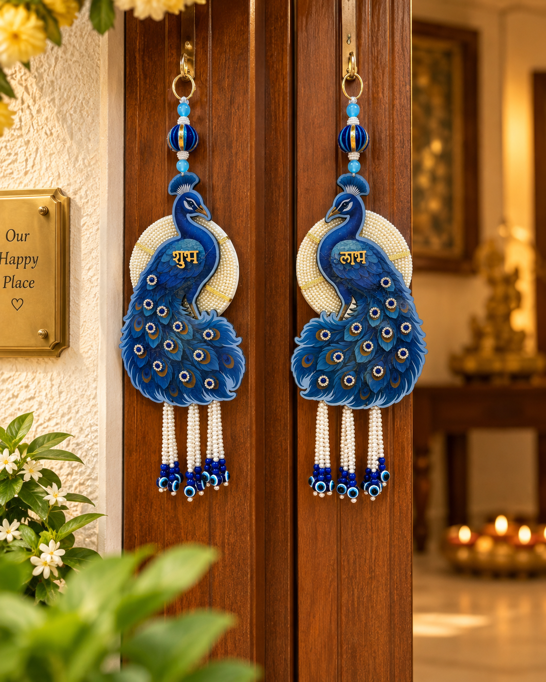 Shubh Labh Peacock Hanging
