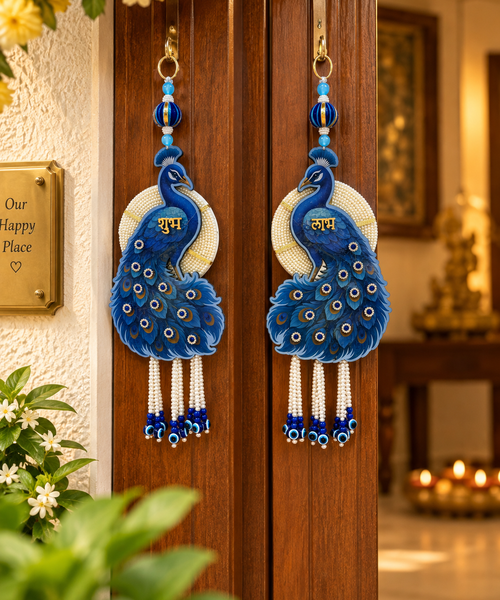 Shubh Labh Peacock Hanging