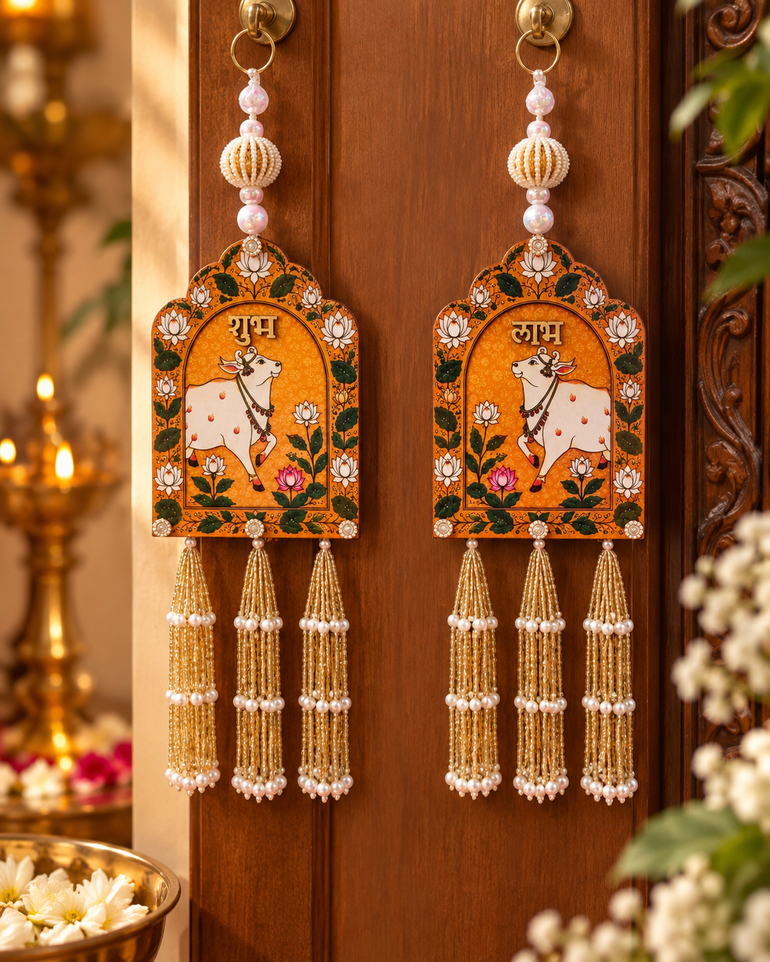 Shubh Labh Cow Hanging