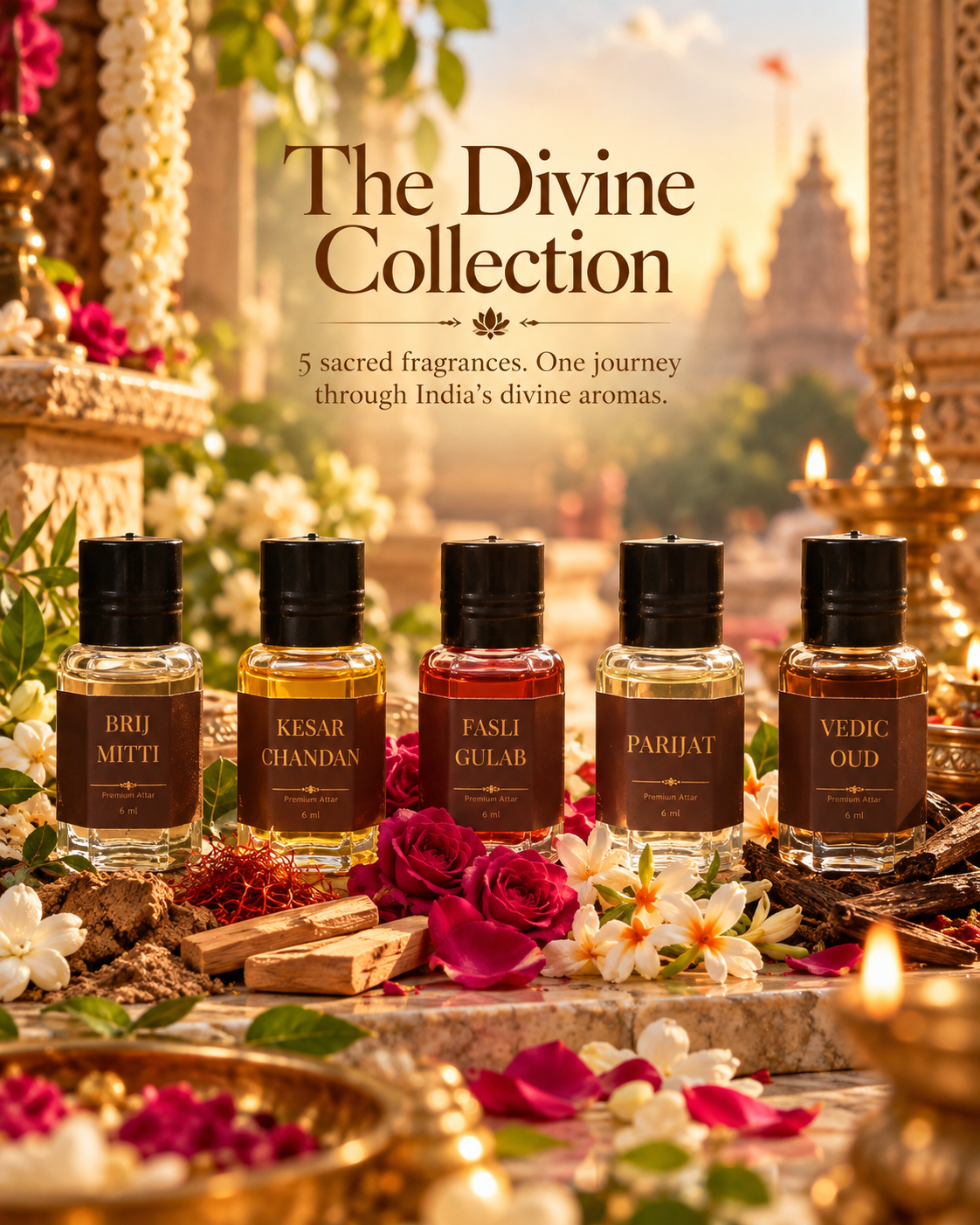 The Divine Collection - 5 Premium Attar Set